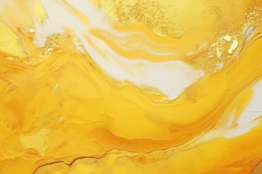  a close up of a yellow and white painting with yellow and white paint on the bottom of the painting and yellow and white paint on the bottom of the painting.
