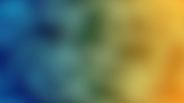 Abstract yellow blue motion background. Moving gradient loop video.