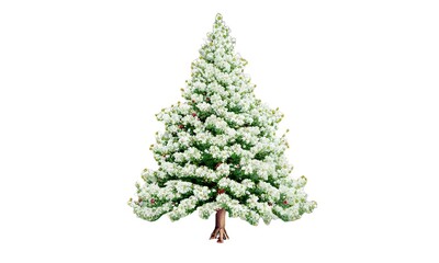 Giant everest vintage christmas tree with white background instant download