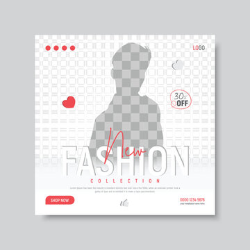 Modern fashion sale collection social media post or promotional banner template