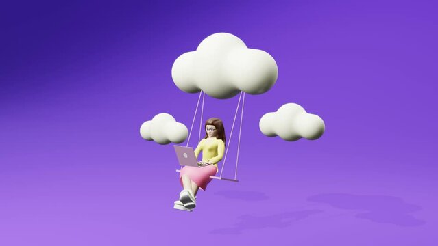 3d rendered illustration of a clouds data online