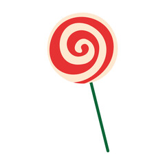 Christmas lollipop on a white background