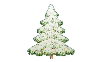 Giant everest vintage christmas tree with white background instant download