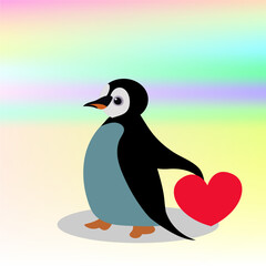 Valentines Penguins Clipart