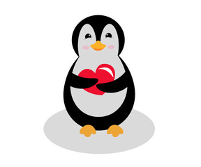 Valentines Penguins Clipart