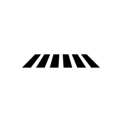 Deurstickers Crosswalk icon symbol logo template. Pedestrian crosswalk icon isolated on white background © sljubisa