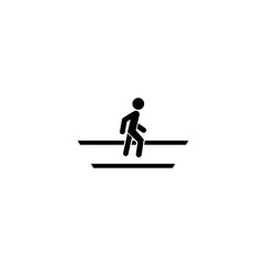 Crosswalk icon symbol logo template. Pedestrian crosswalk icon isolated on white background
