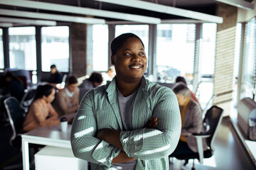 Portrait of a confident young man in the office