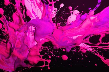  a close up of a purple and pink liquid splashing on a black background with a black background and a black background with a pink and purple liquid splashing on the bottom.
