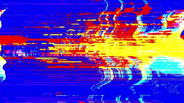 Damaged console retro tv screen vhs filter effect 4k strip rolling signal
