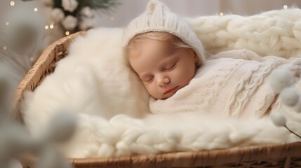 Precious Moments: Beautiful Newborn Baby in Cute Props