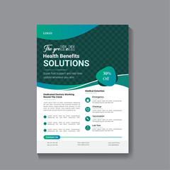 Vector modern realistic medical healthcare service template design.