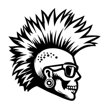 skull punk logo