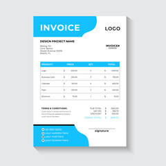 Obraz premium clean invoice template vector design