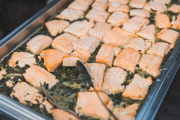 Lachs Abendessen