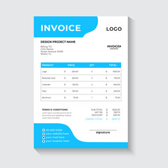 Obraz premium clean invoice template vector design