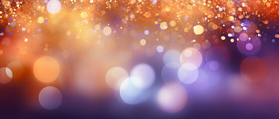 fondo con bokeh en tonos anaranjados, purpuras y negros brillantes
