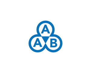 AAB logo design vector template
