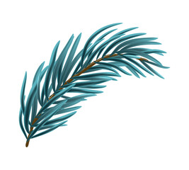 Blue Christmas Fir Branch