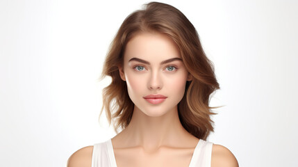 Naklejka premium Isolated on a white background, the concept of beauty and fashion people's feelings