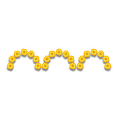 Traditional Indian Marigold Flower Decoration. Marigold Flower Design Vector. Marigold Flower Decoration Wedding Or Hindu Festival. Design Vector Element. Svg File. High Quality Design