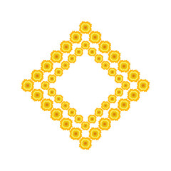 Traditional Indian Marigold Flower Decoration. Marigold Flower Design Vector. Marigold Flower Decoration Wedding Or Hindu Festival. Design Vector Element. Svg File. High Quality Design