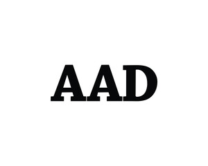 AAD logo design vector template