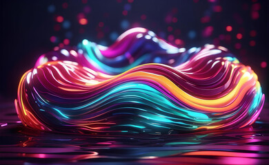 A flowing neon lights internet digital abstract background.