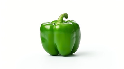 green peppers surface isolated on pure white background