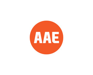 AAE logo design vector template