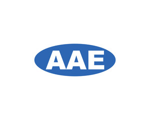 AAE logo design vector template
