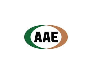 AAE logo design vector template