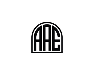 AAE logo design vector template