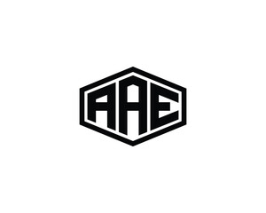 AAE logo design vector template