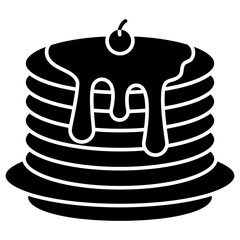 pancake with honey icon