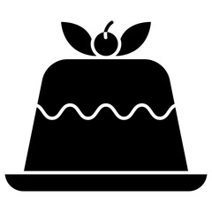 jelly with cherry icon