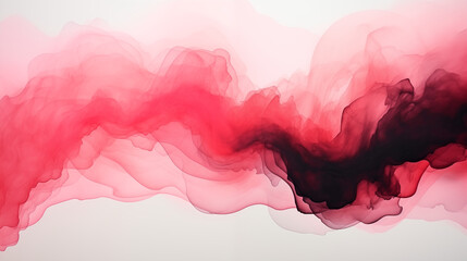 Abstrakcyjne tło - różowy atrament alkoholowy. Jasny nowoczesny obraz - sztuka. Fale i nieregularne kształty - obrazy, fototapety, plakaty