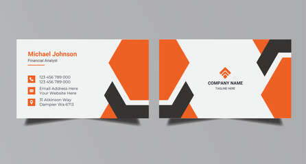Business card design template, Clean professional business card template, visiting card, business card template.
