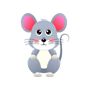 Cute mouse cartoon art vector 