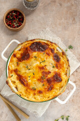 potato casserole with cream, gratin dauphinois