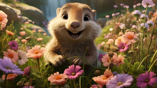 Fototapeta squirrel in the park