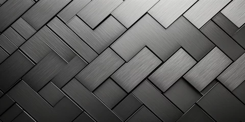 Rolgordijnen Stainless Steel material metal texture © RMedia