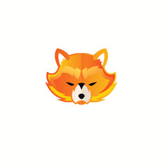 Vector of fox design on white background. Foxs logos or icons. Modern vector red fox