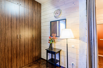 interior apartment corridor, hallway, doors