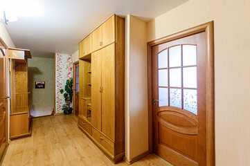 interior apartment corridor, hallway, doors