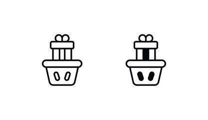 Gift icon design with white background stock illustration