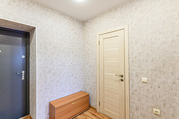 interior apartment corridor, hallway, doors