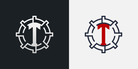 T Logo Design. Clean and Modern Letter T Logo in Round Shape