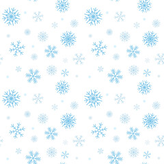seamless pattern with flakes winter background design