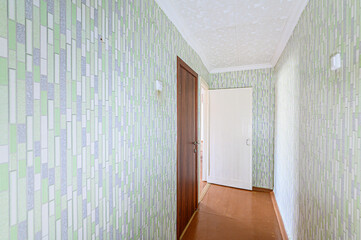 interior apartment corridor, hallway, doors